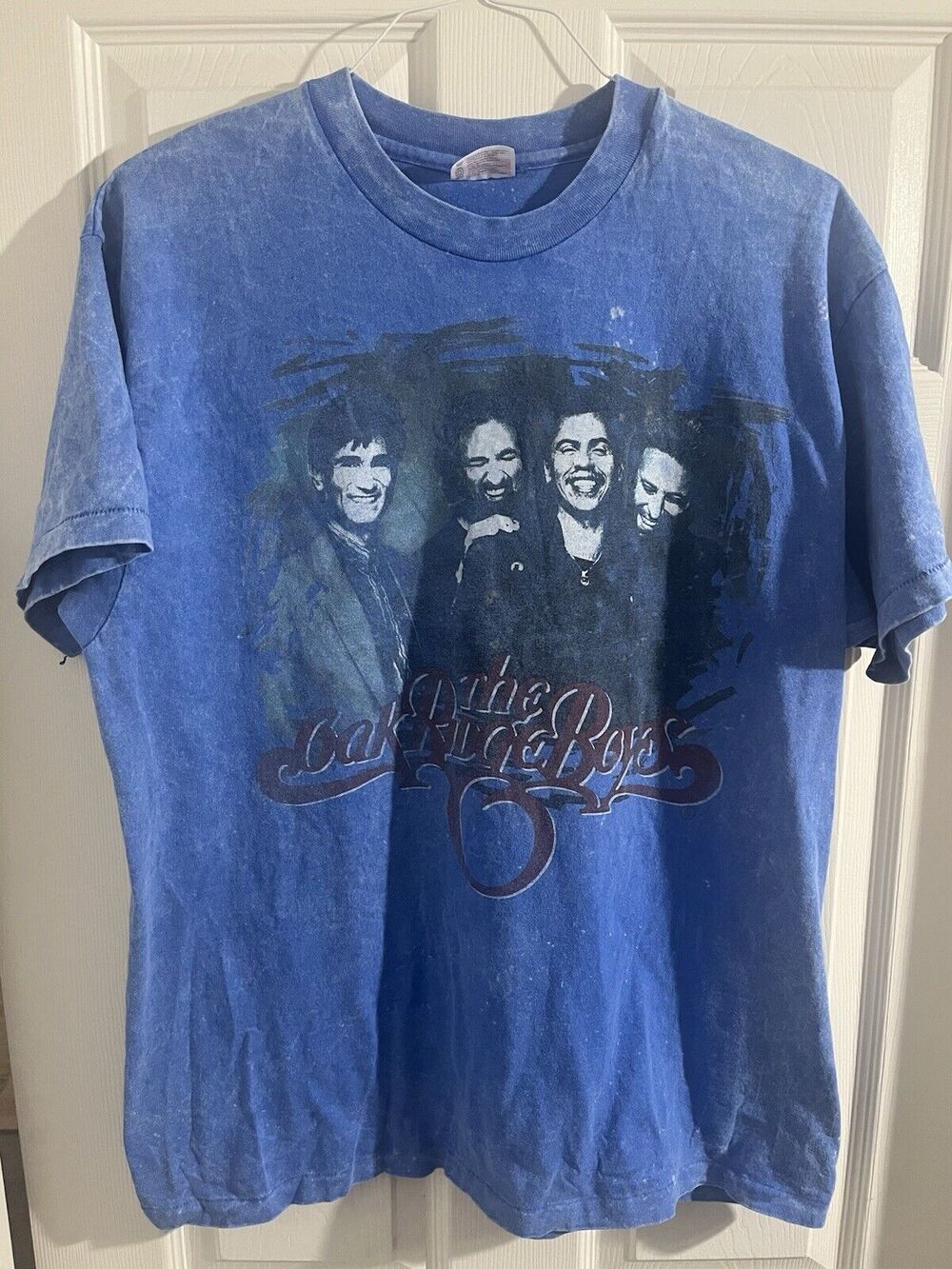 Vintage Oak Ridge Boys Shirt Mens XL Blue Tie Dye 90's Single Stitch